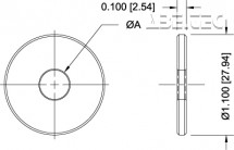Adaptér s očkovým koncom - komponenty - podložka, 5,1 mm G1084