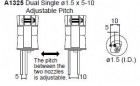  - Dvojitá valcová tryska s nastaviteľnou medzerou A1325 1.5x5-10 mm