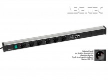 Káblový kanál 836, 6 zásuviek, 2 USB, 2 CAT6A, vypínač, TPR9-003-FR