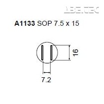 Určené pre púzdra SOP 7.5x15 mm