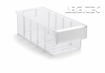 Policový zásobník 3015-1, 300 x 132 x 100 mm, transparentný