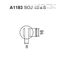 Určené pre púzdra SOJ 15x8 mm
