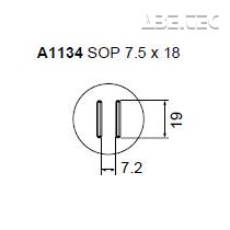 Určené pre púzdra SOP 7.5x15mm
