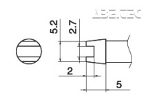 Odpájací hrot T15-R27 -2,7R