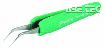 Pinzeta Ergo-Grip so zahnutými špičkami, ESD, 121mm