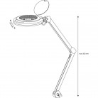 Guľatá stolová lupa s osvetlením L4001 typu I, 3 dioptrie, 127mm