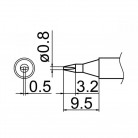 Hakko - Spájkovací hrot T12-D08