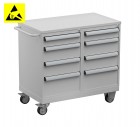 Treston - Vozík na náradie Tool Trolley 3, oceľová doska, ESD, TWIN45-203-49