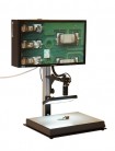  - Digitálny priemyselný mikroskop U4, objektív 25/50/75 mm, monitor na zostave