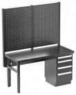 Treston - Pracovný stôl Workshop, 1500x630mm, oceľová doska 1,5mm, HWB15S-004-18