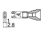 Hakko - Odpájacia tryska HAKKO N61-16, Oval typ, 5,8x2,8mm/4x1mm