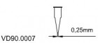 Plastový hrot 0,25 mm VD90.0007, 50ks/bal